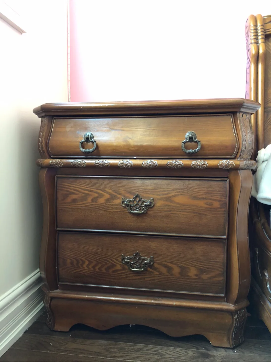 2 hardwood nightstands thumbnail