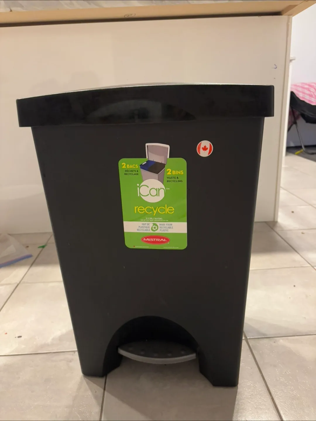 iCan Recycle 2-Bin Waste & Recycling Bin thumbnail