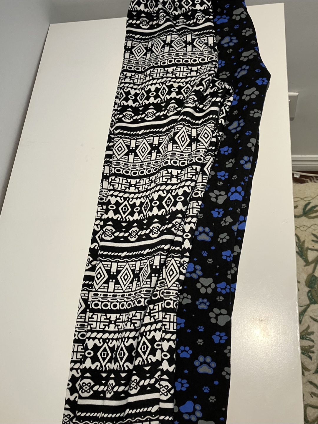 Patterned Fleece Lined Leggings - (8-11)