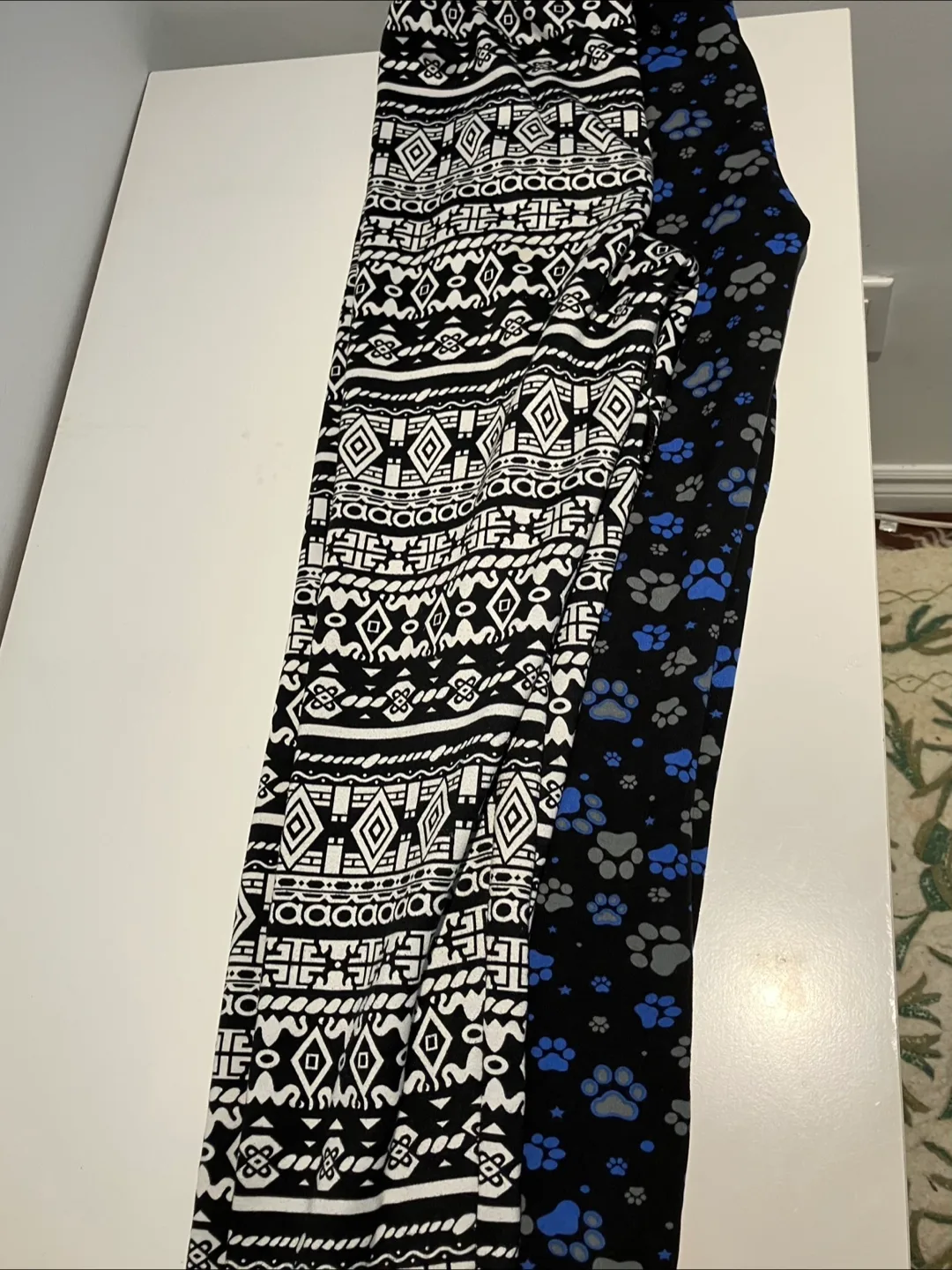 Patterned Fleece Lined Leggings - (8-11) thumbnail