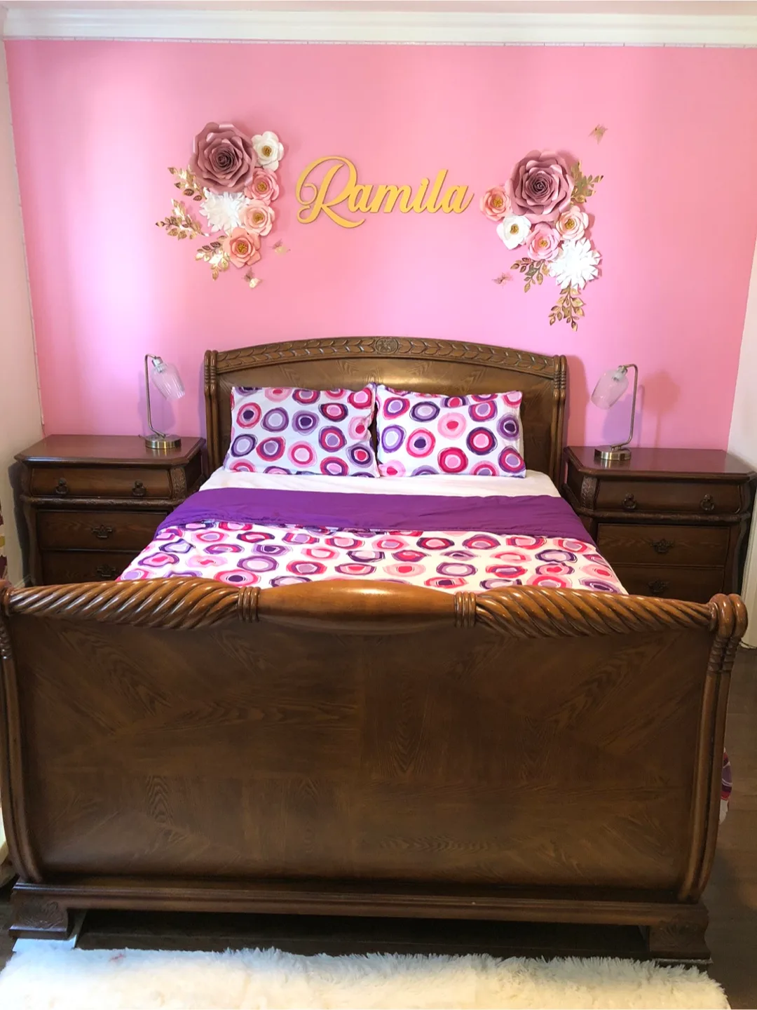 5 piece hardwood bedroom set thumbnail