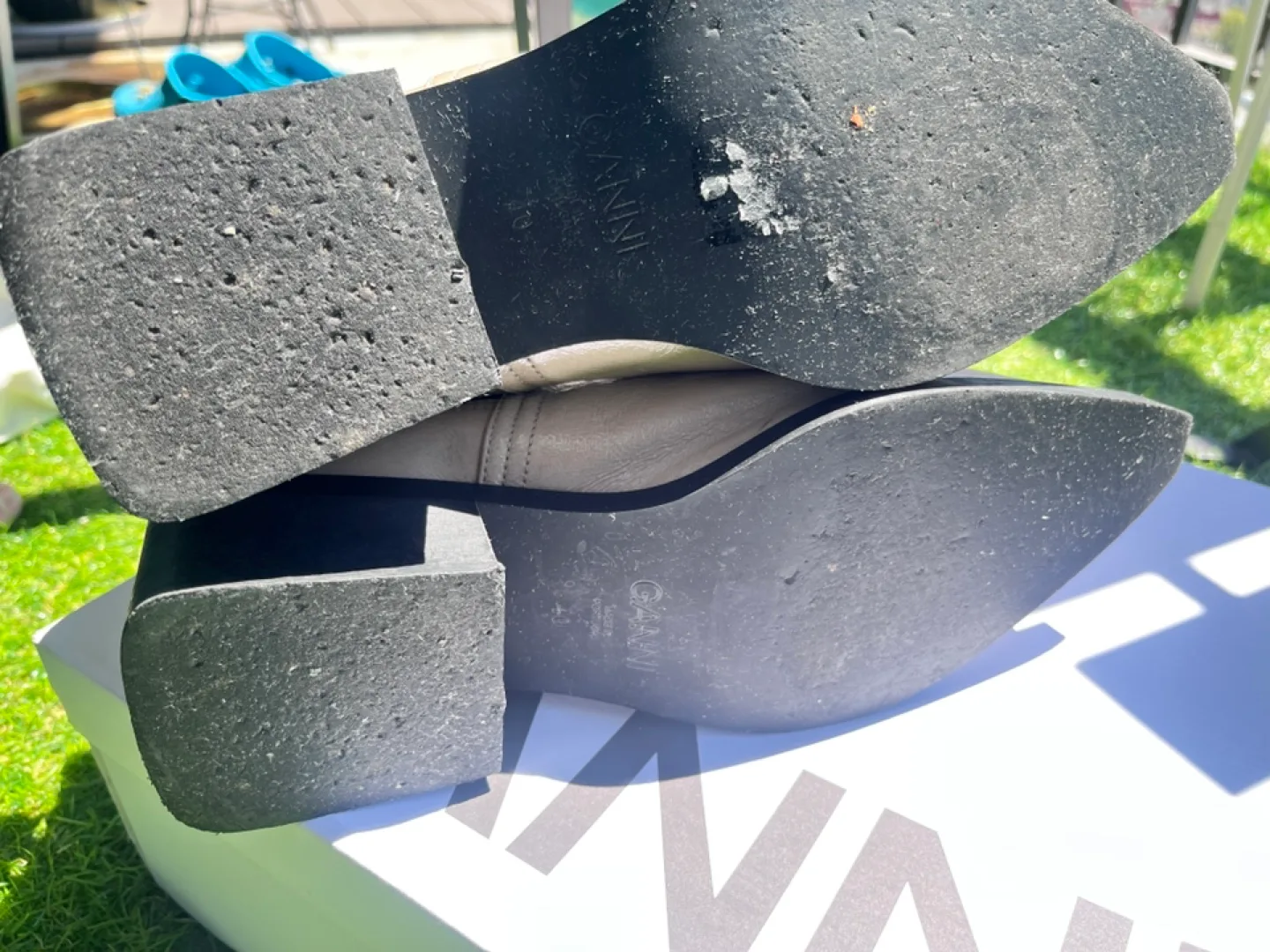 Ganni Leather Ankle Boots, Size 39 image indicator(4)