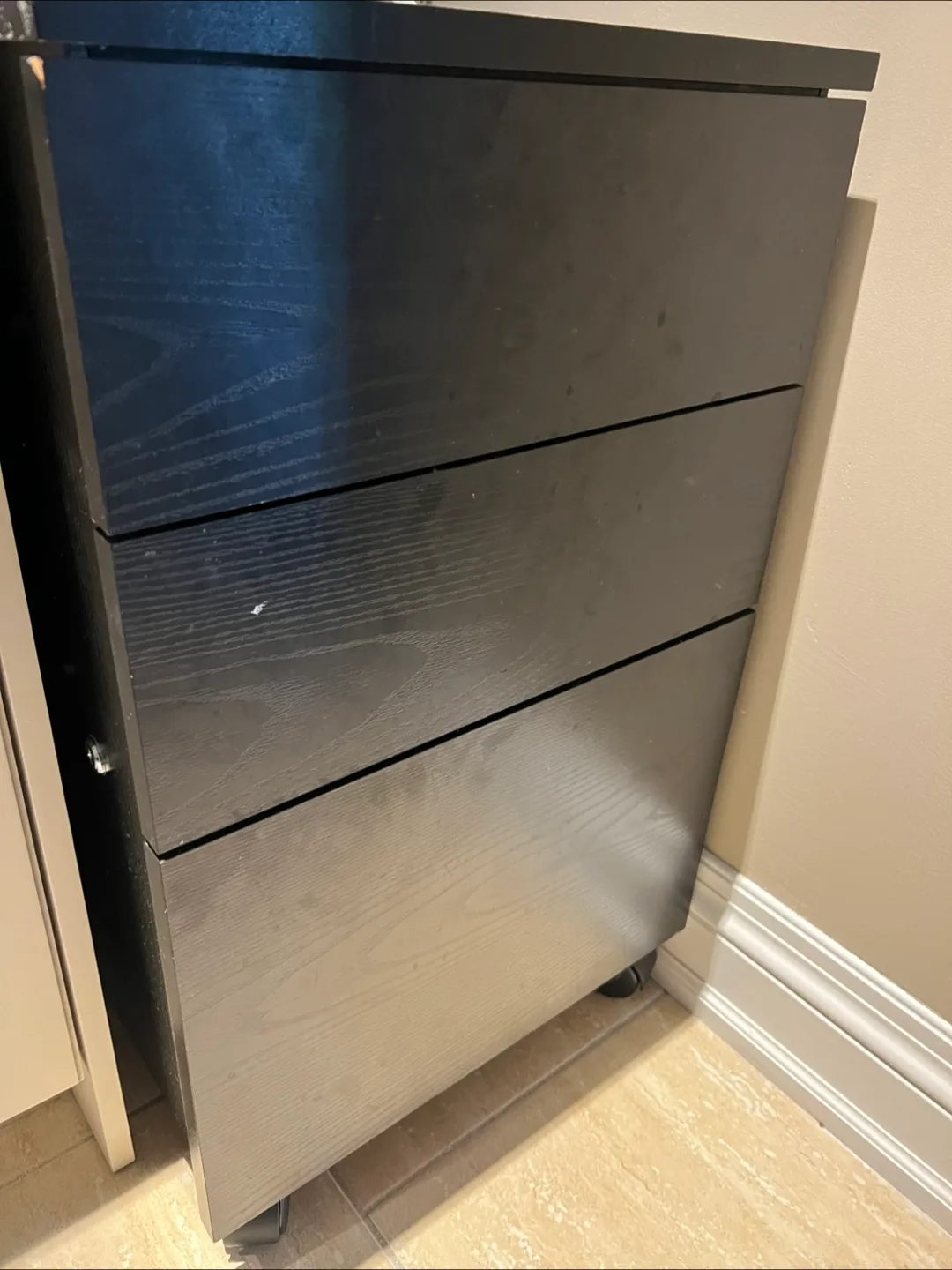 Black 3-Drawer Chest thumbnail