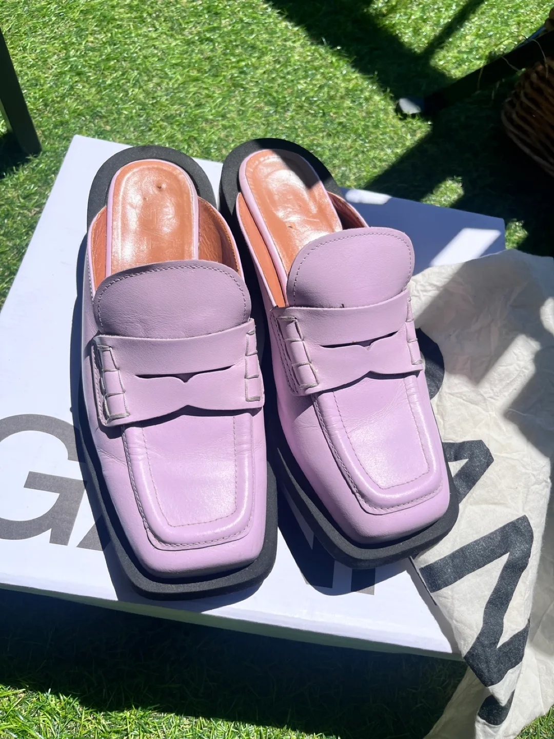 Ganni Women's Loafers Size 39 Lilac thumbnail