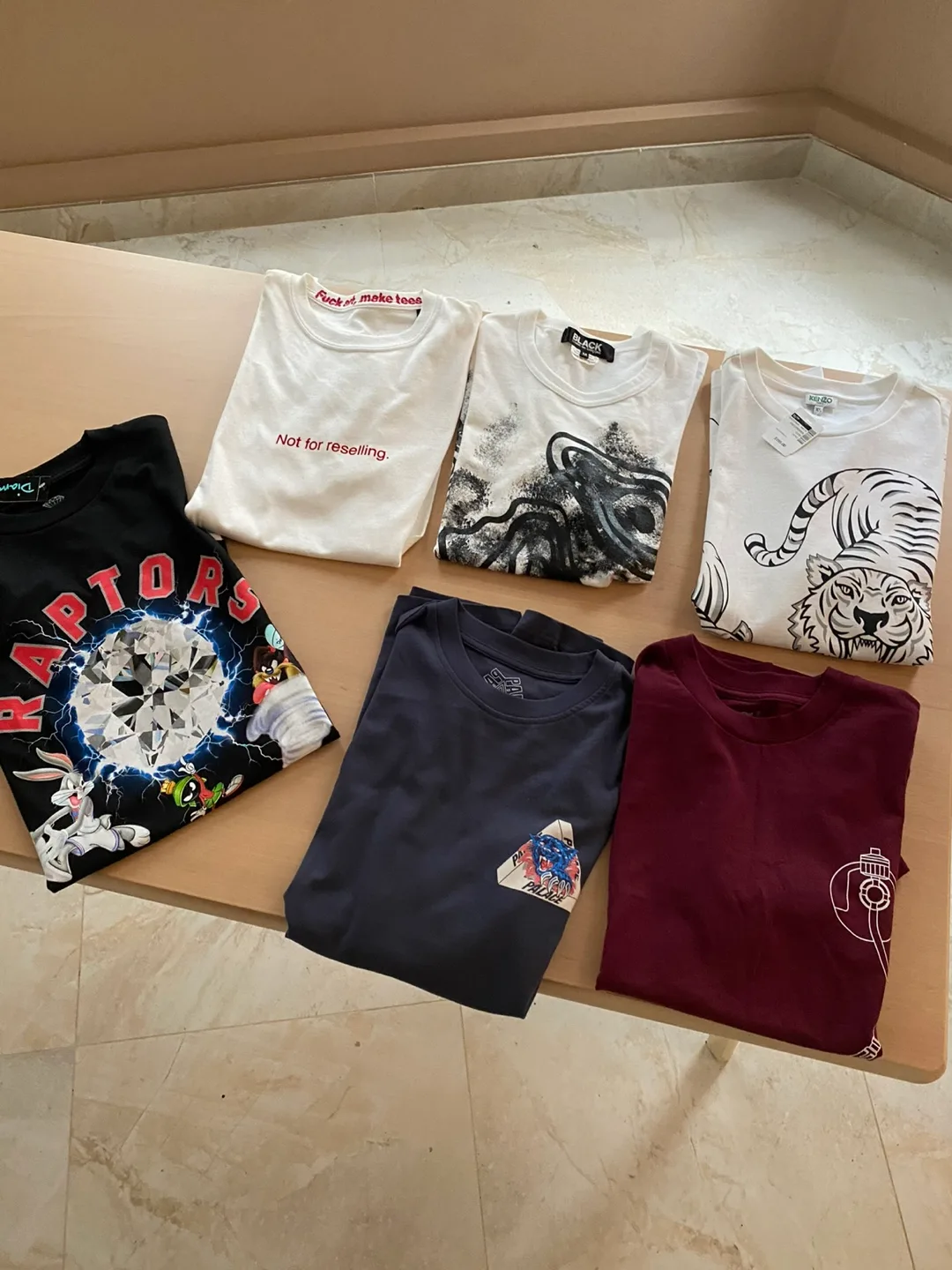 Assorted T-Shirts - Make Tees, Kenzo, Palace, Raptors thumbnail