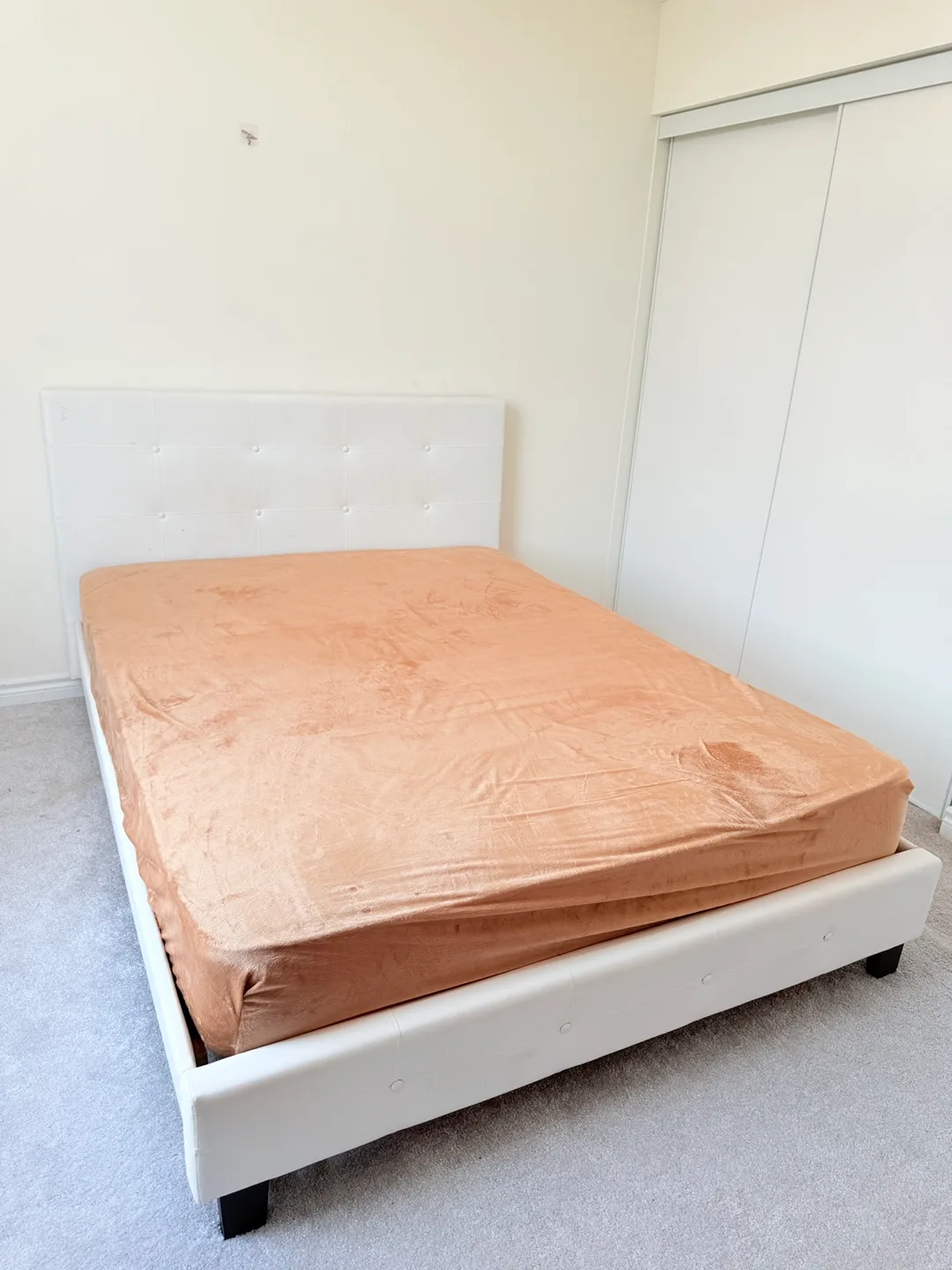 Queen Size Bed Frame - White thumbnail