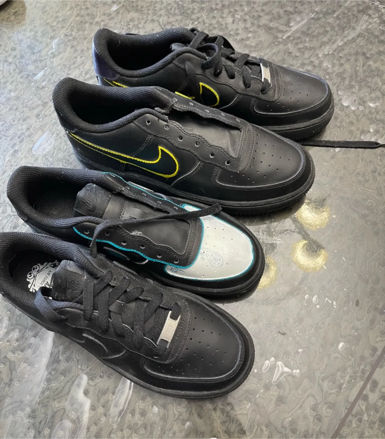 Nike Air Force 1 Custom Black thumbnail