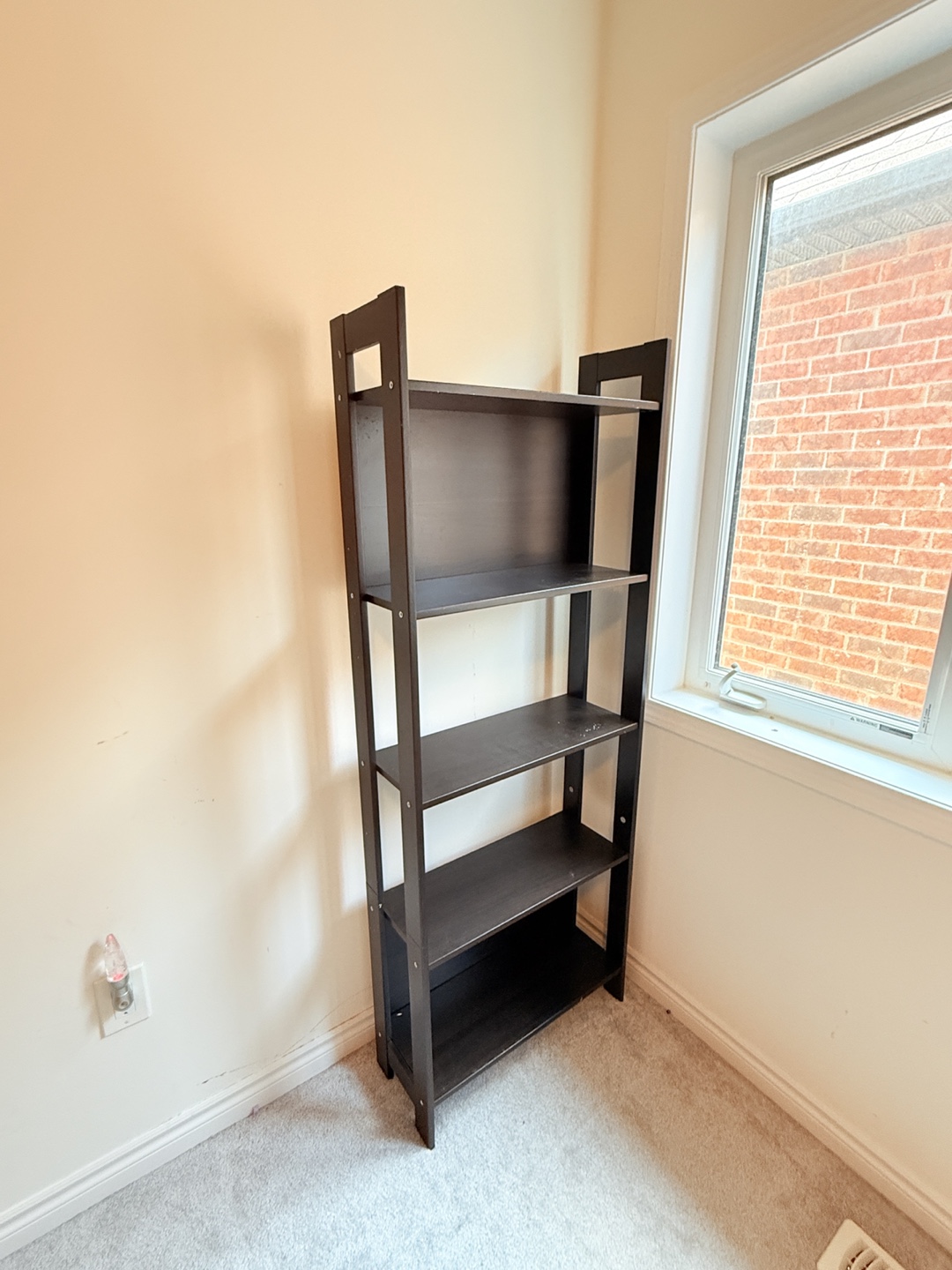 Black 5-Shelf Bookcase - photo 4