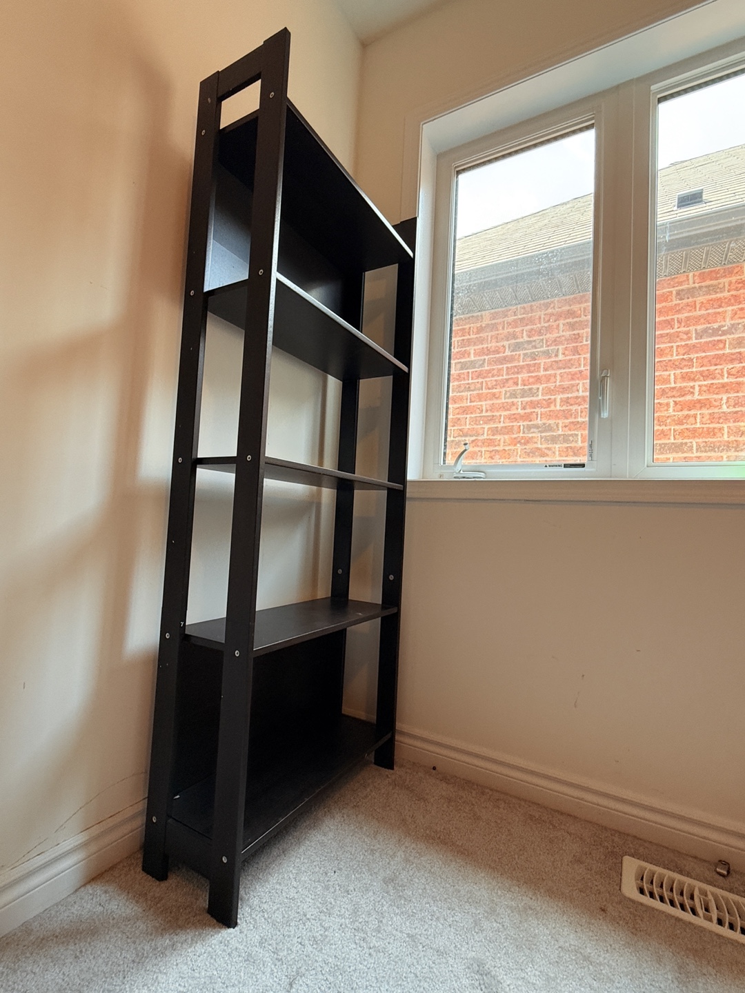 Black 5-Shelf Bookcase - photo 3