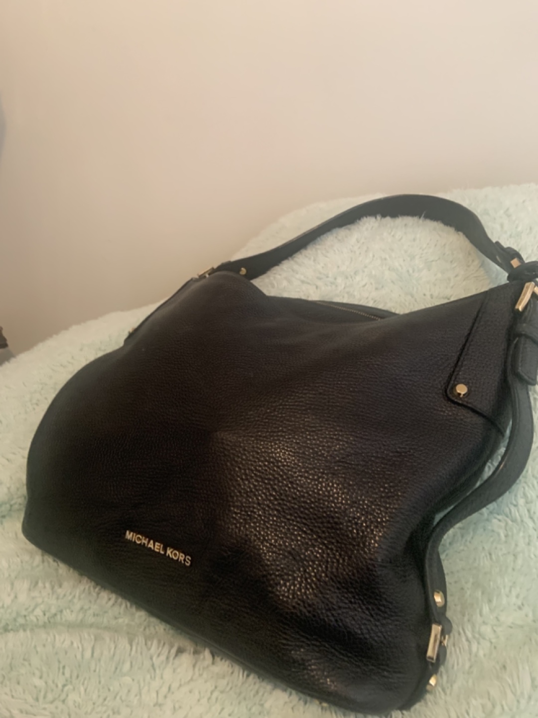 Michael Kors Black Leather Shoulder Bag