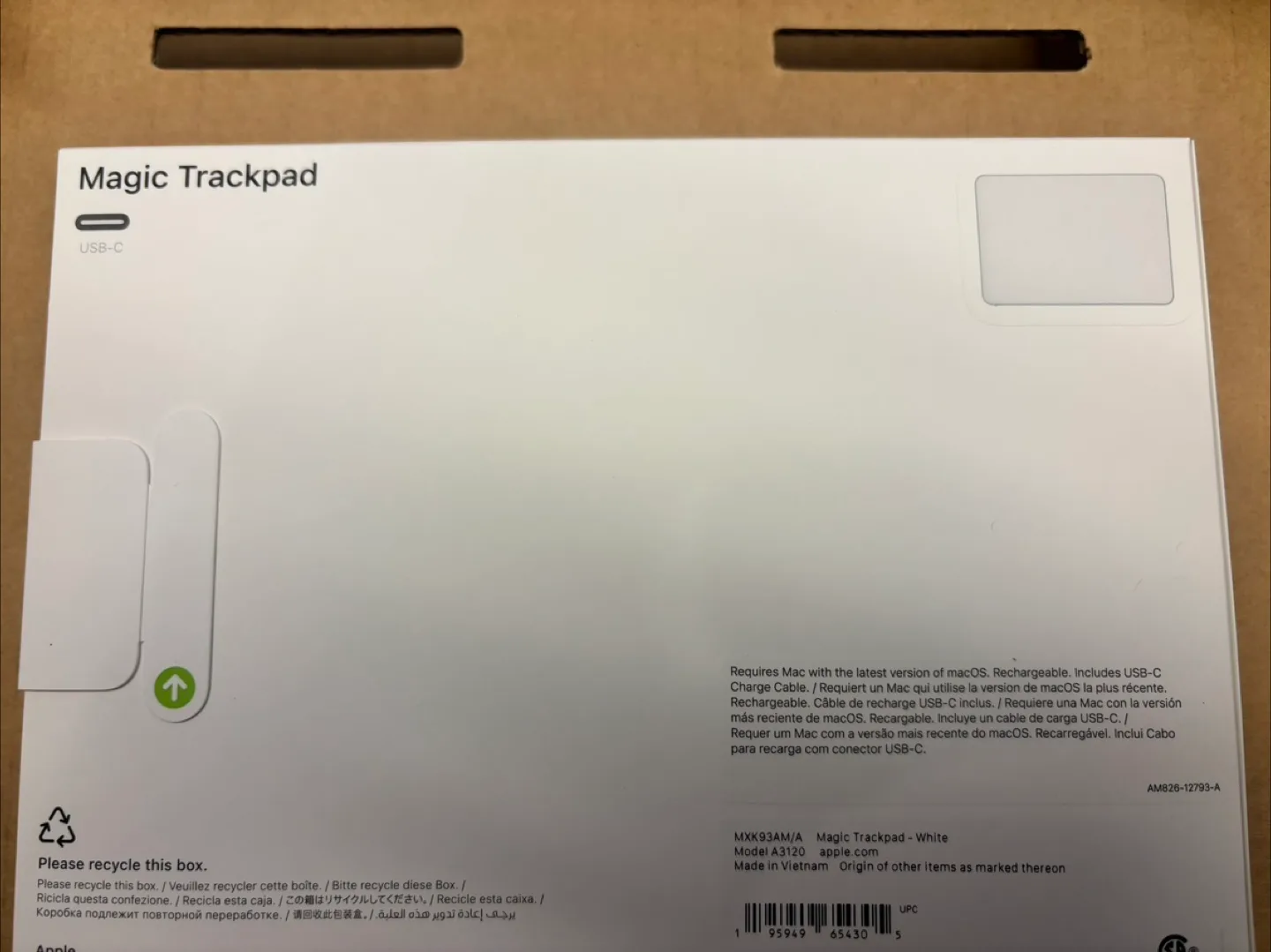 Apple Magic Trackpad - White (USB-C) image indicator(2)