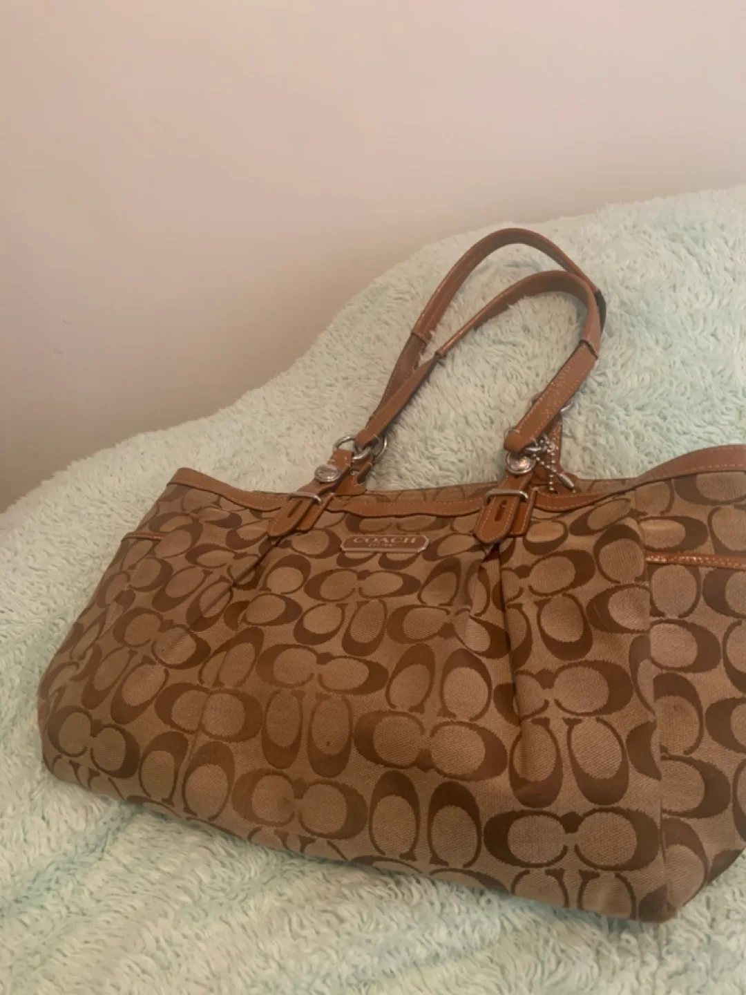 Coach F15146 Brown Tote Bag thumbnail