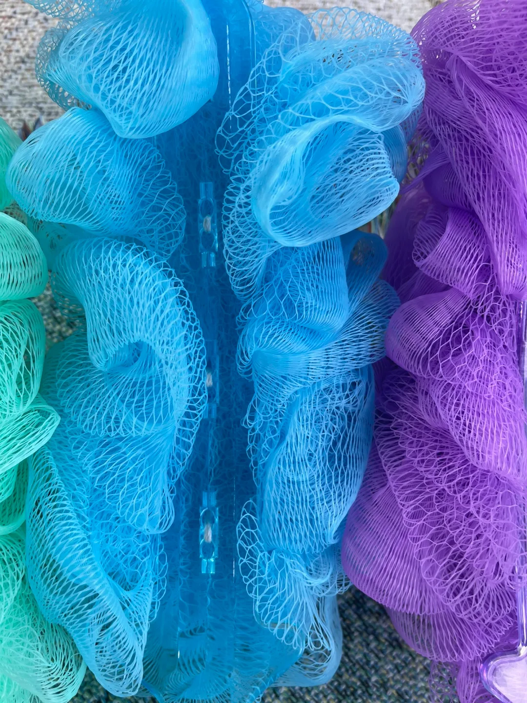 Bath Loofah with Handle - Green, Blue, Purple image indicator(3)