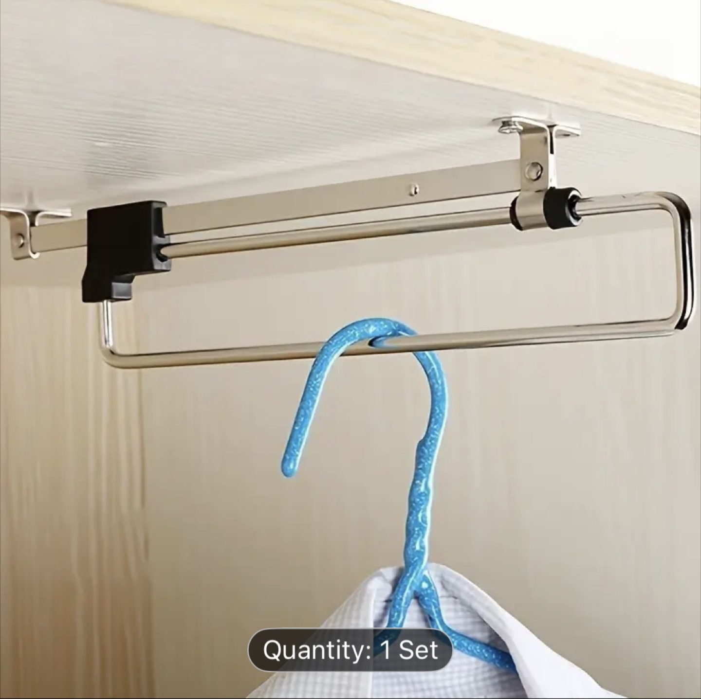 4 sets Retractable Clothes Rail Closet Rod, Extendable - photo 2