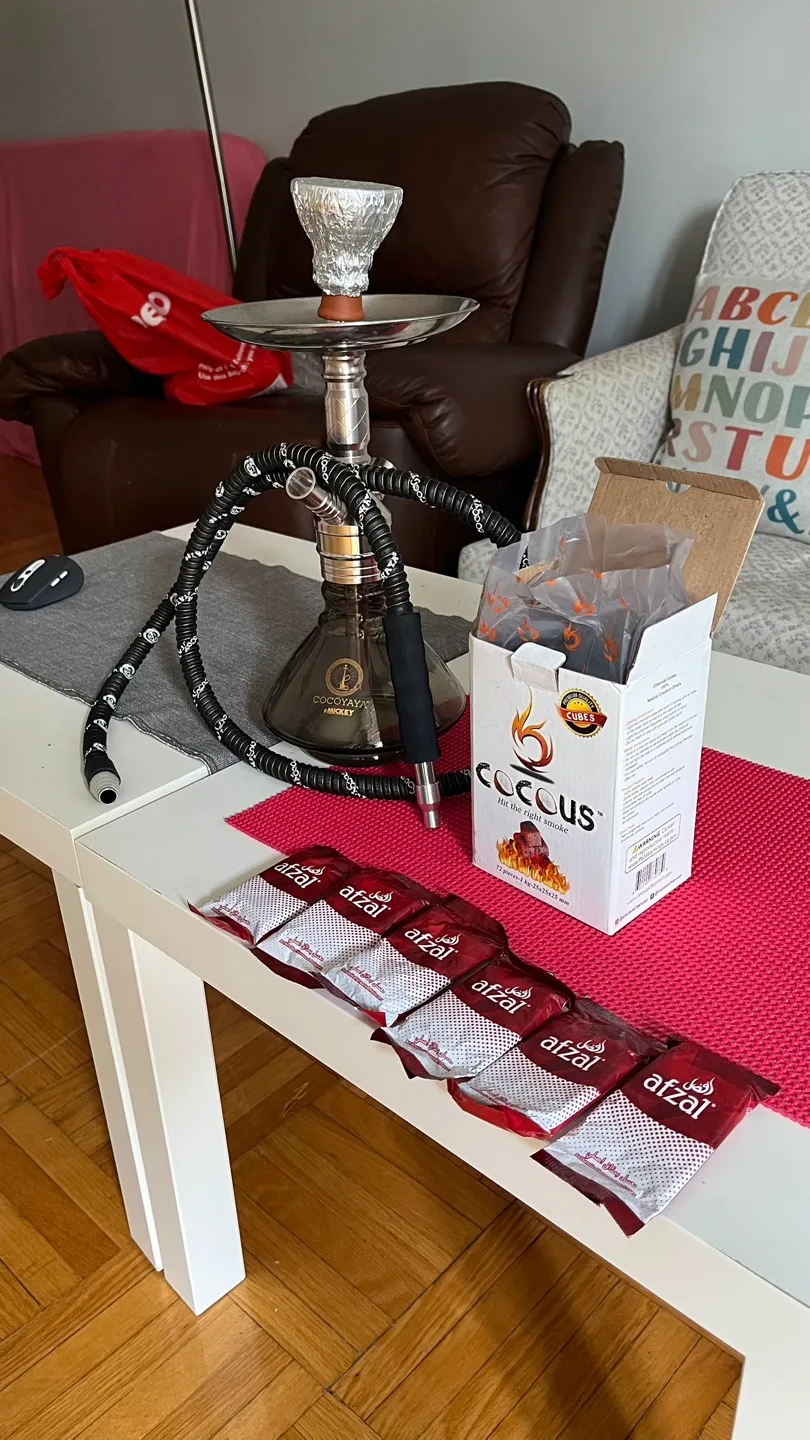 Cocoyaya Sheesha Set with Afzal Flavours & Coconut Coals thumbnail