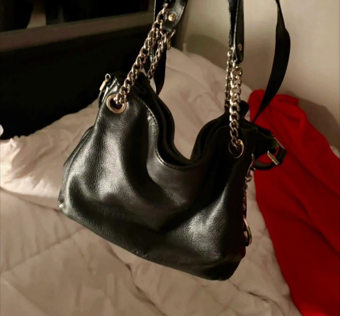 Michael Kors Black Leather Shoulder Bag thumbnail