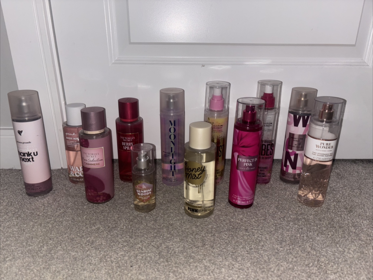 Body Mists: PINK, VS, Ariana Grande, Hard Candy