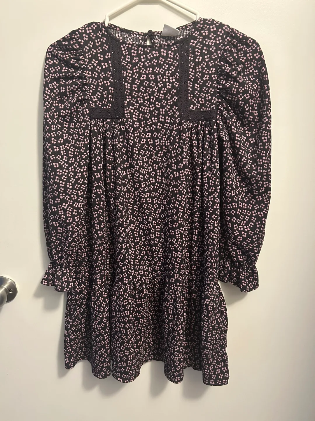 Girls Zara Black Floral Dress thumbnail
