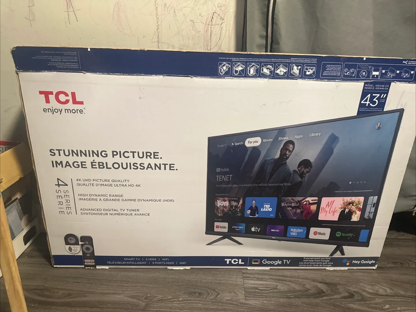 TCL 43" 4-Series 4K UHD HDR Smart TV (Cracked) thumbnail