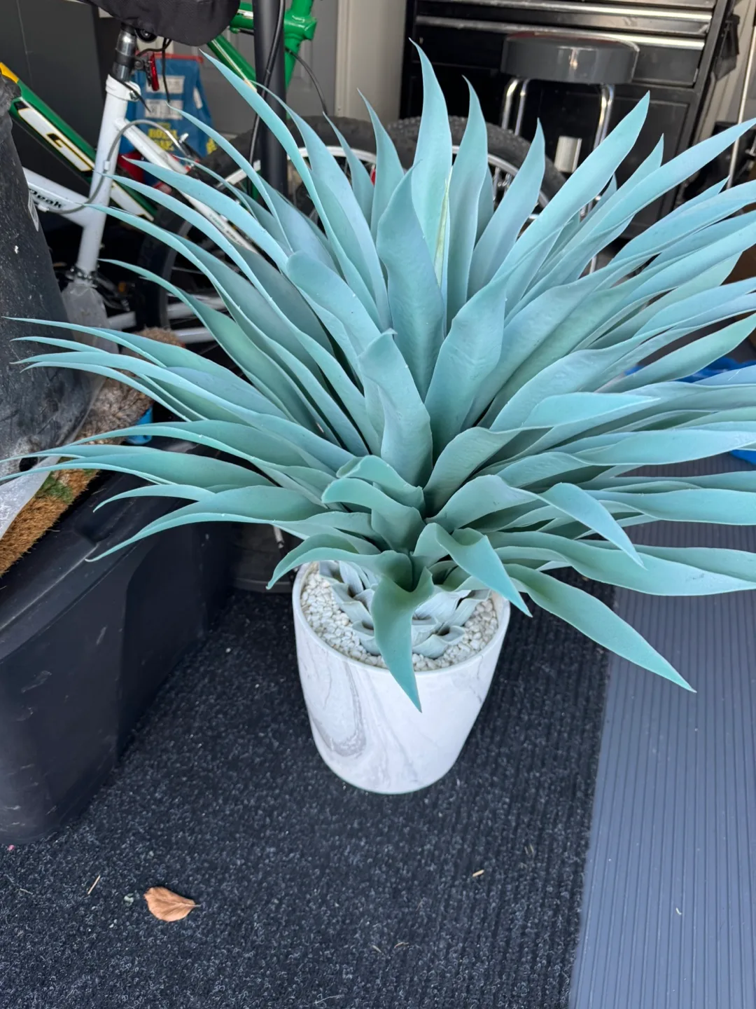 Faux Agave Plant in White Pot image indicator(2)