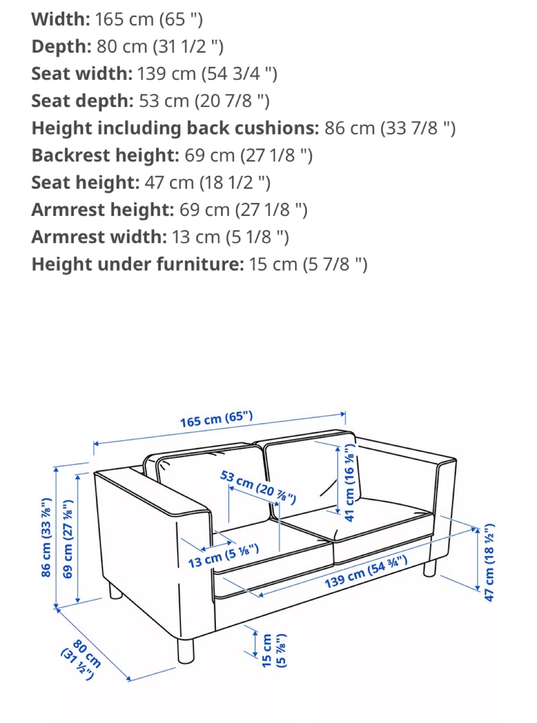 Ikea pärup loveseat in Great Condition (CAN DELIVER) - photo 2