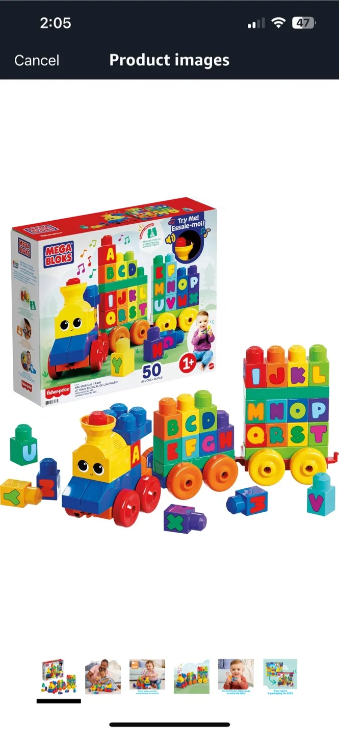 Mega Bloks ABC Musical Train, 50 Pieces image indicator(2)