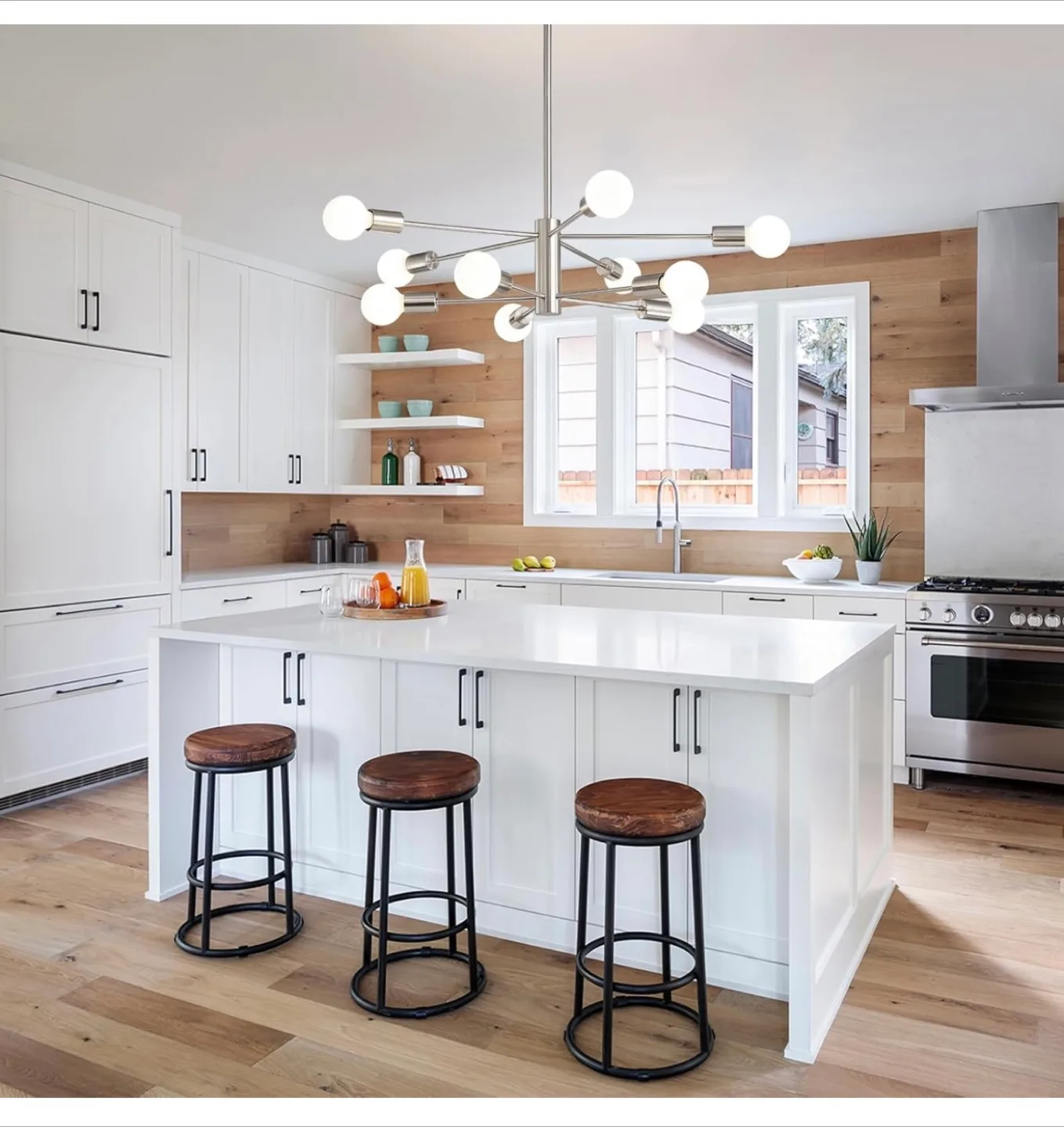 Modern Sputnik Style Chandelier BRAND NEW! image indicator(3)