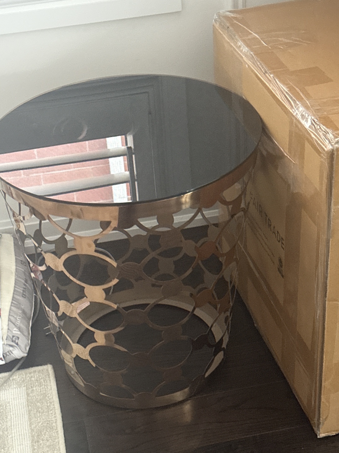 Round Glass Top Coffee Table