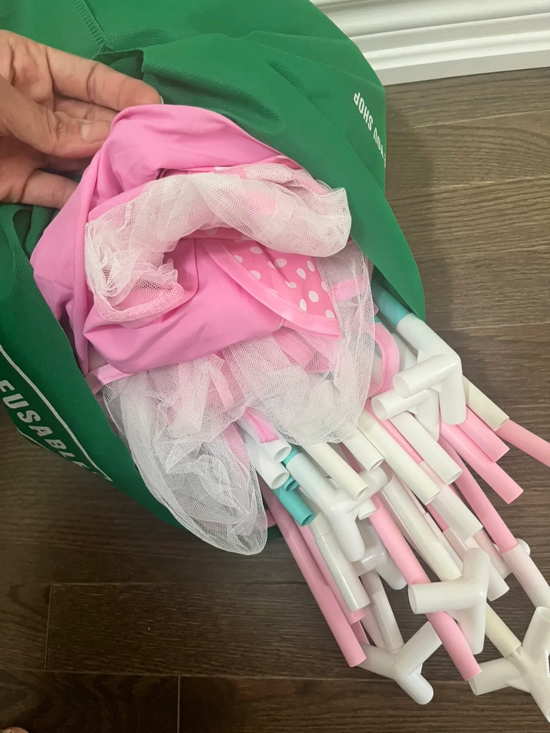 Pink Princess Castle Play Tent with Star Lights image indicator(3)