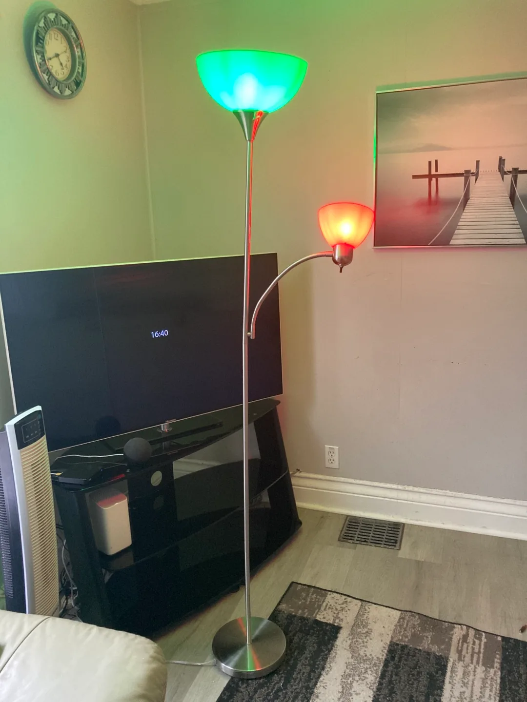 Torchiere Floor Lamp with Adjustable Reading Light thumbnail