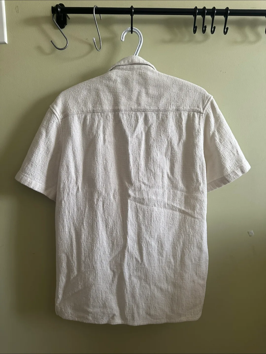 Zara Mens White Summer Button Up Shirt image indicator(3)