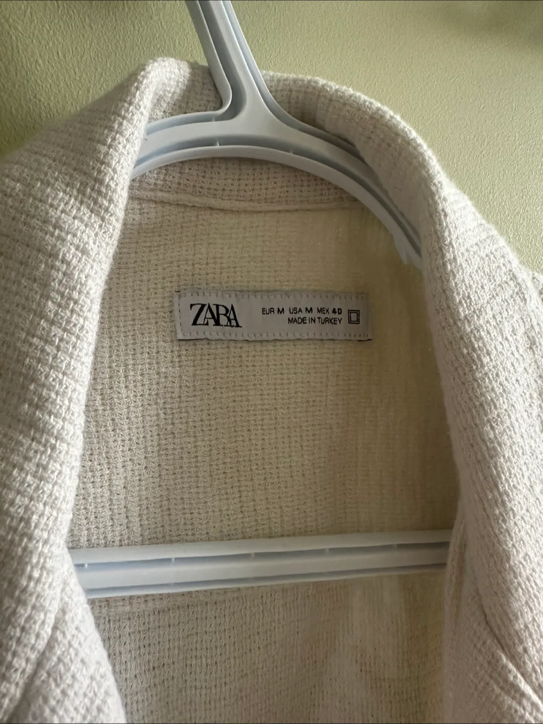 Zara Mens White Summer Button Up Shirt image indicator(2)