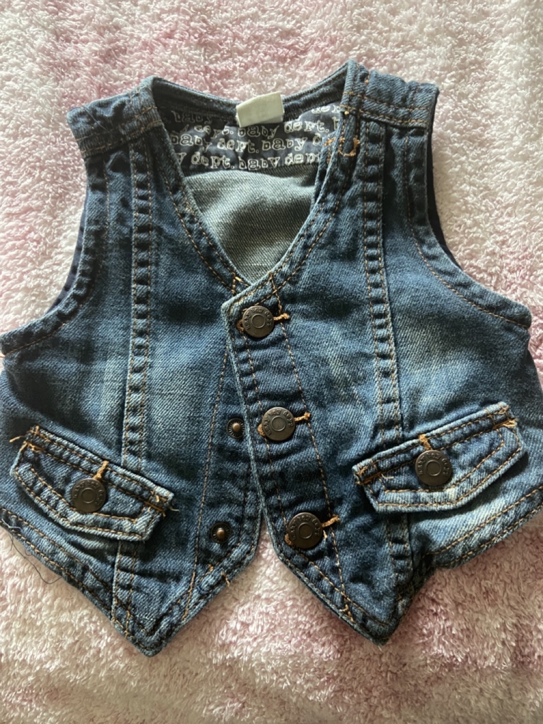 H&M Baby Denim Vest - Size 2-4M