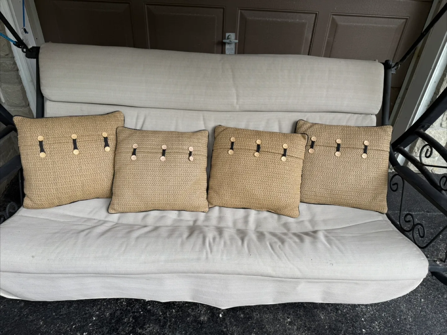 Set of 4 Woven Throw Pillows thumbnail