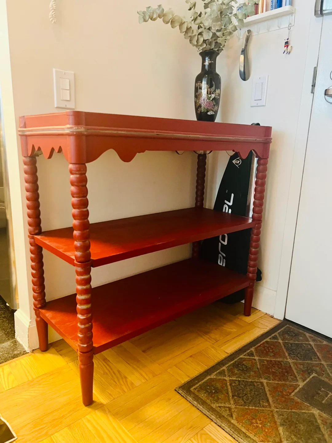 Red Wooden 3-Tier Shelf thumbnail