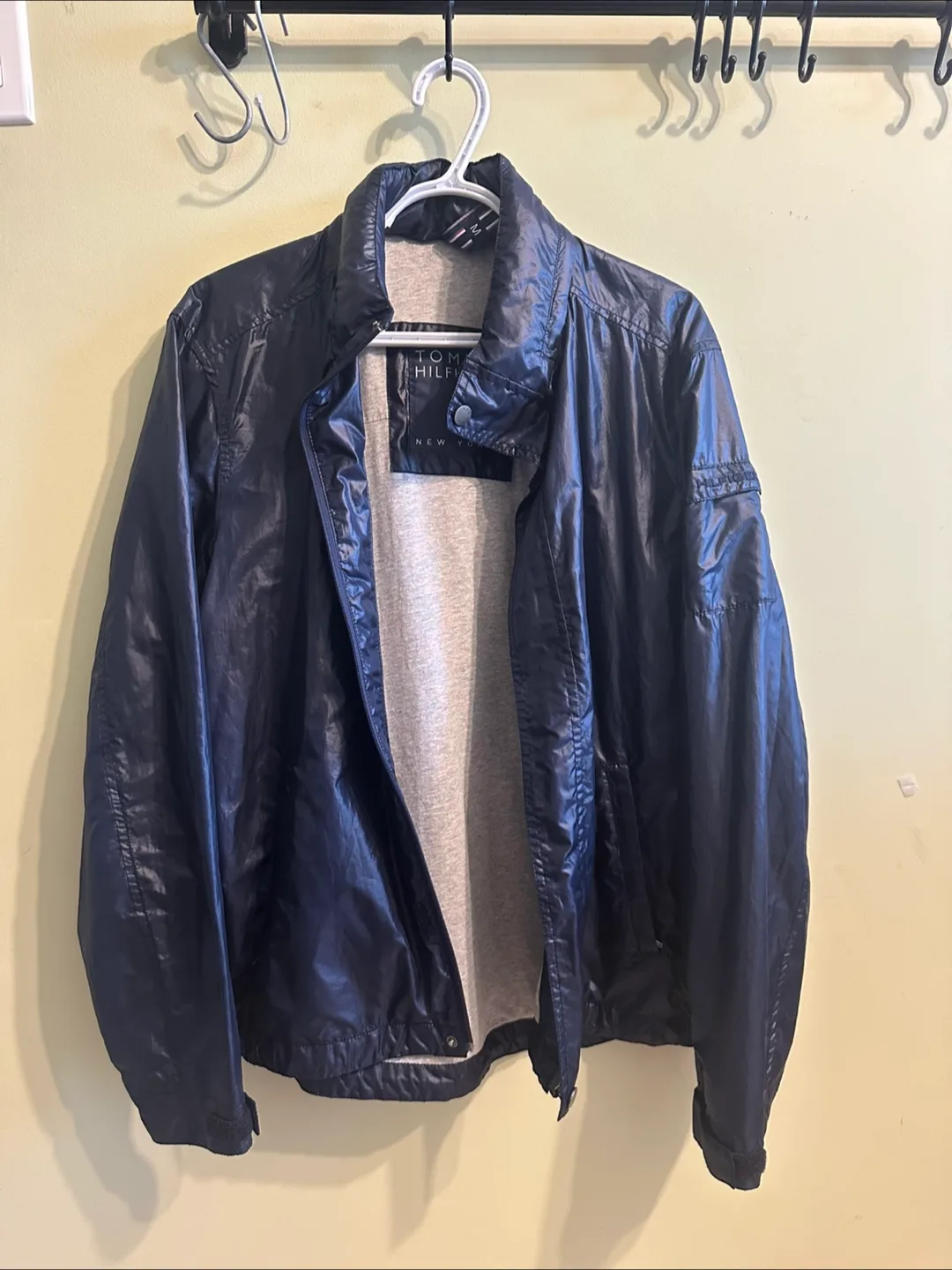 Mens Tommy Hilfiger Navy Blue Rainjacket thumbnail