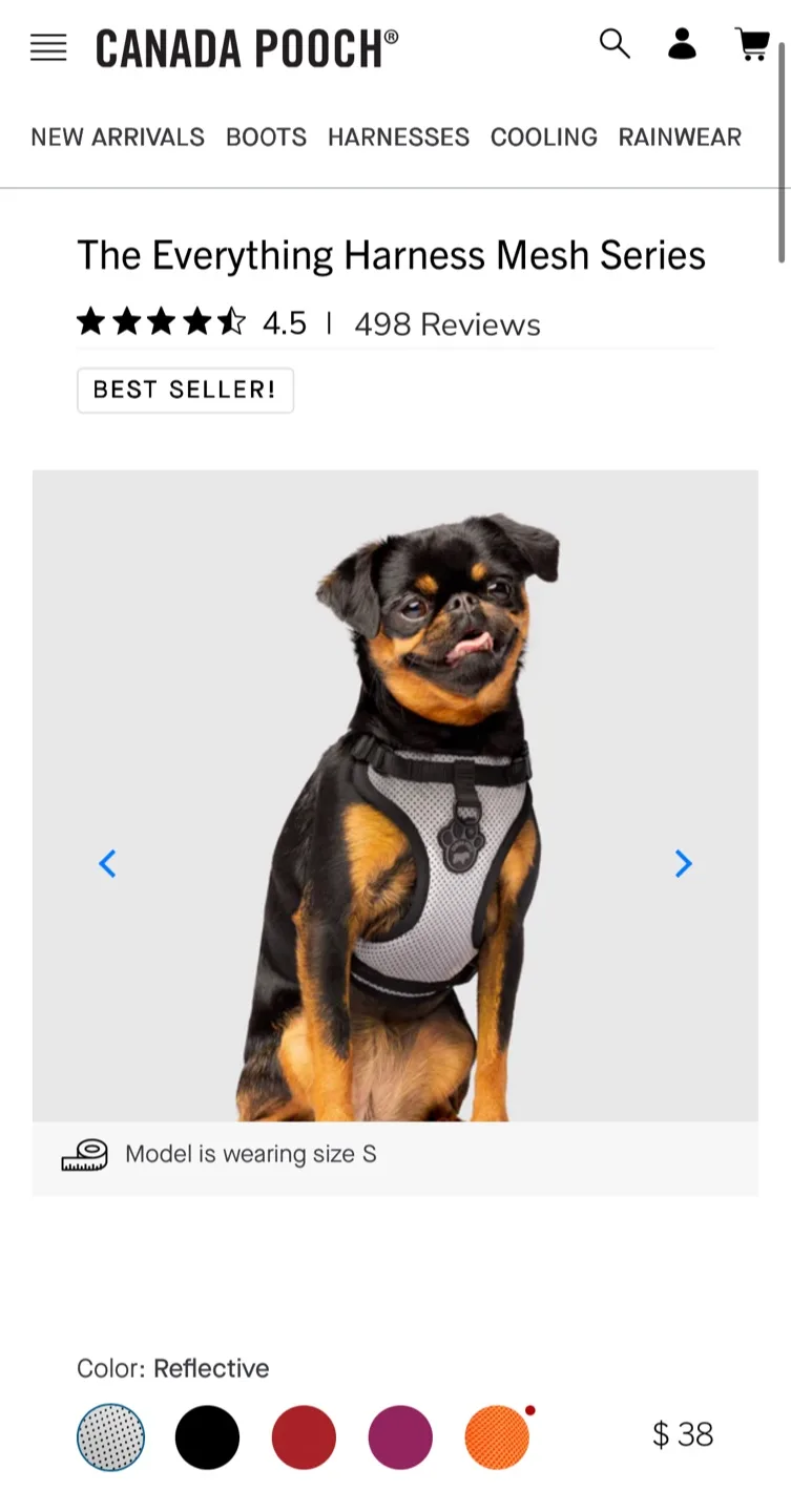 Canada Pooch Everything Harness Mesh Size S thumbnail
