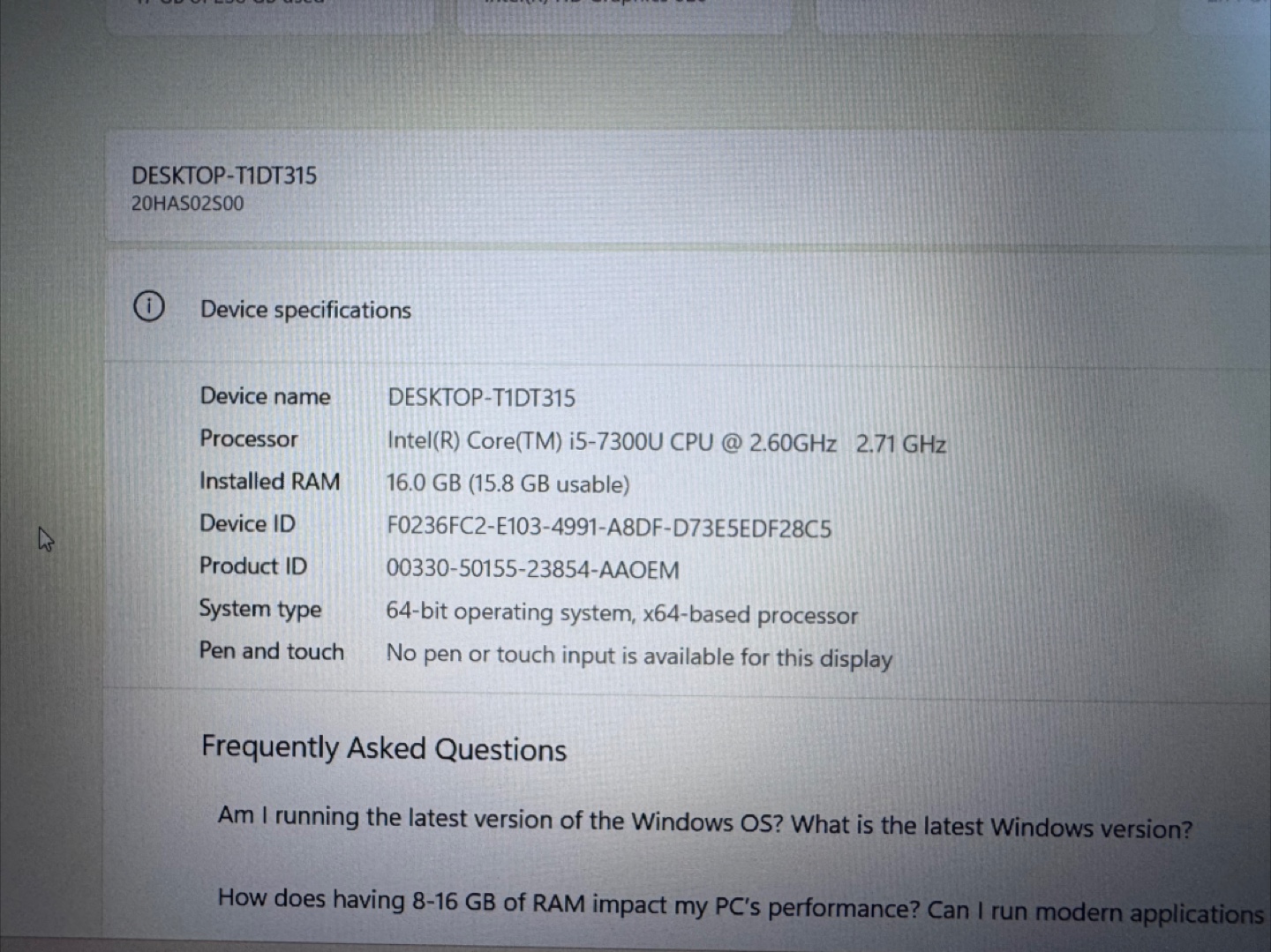 Lenovo T570 i5/7th-16GB/256GB/Win 11 Laptop - photo 3