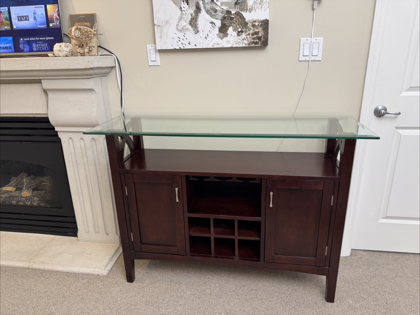 Solid Wood Walnut Console Table