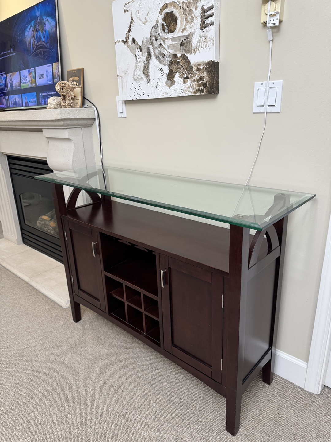 Solid Wood Walnut Console Table - photo 2