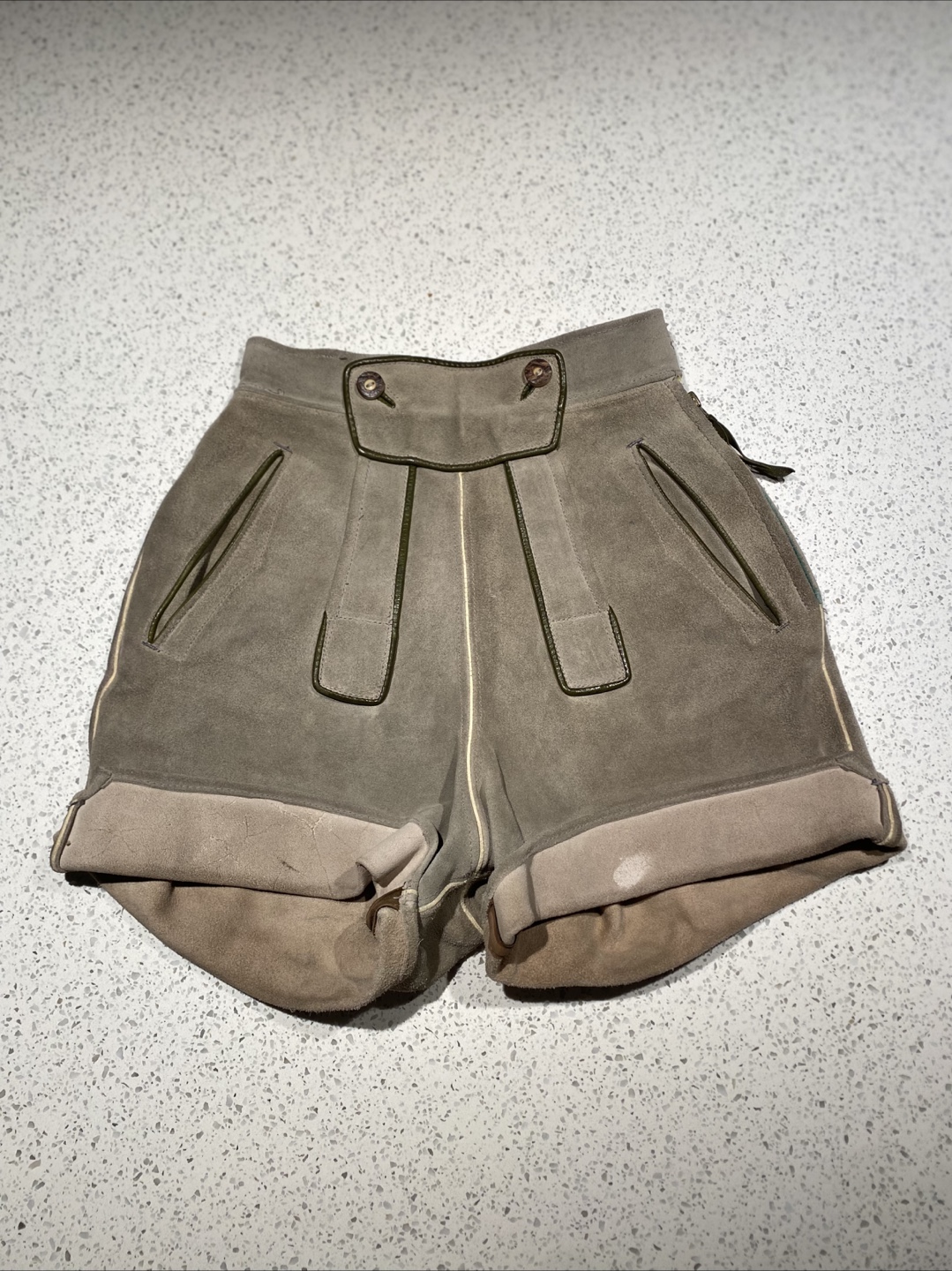 Authentic Vintage 70's Lederhosen Suede Leather