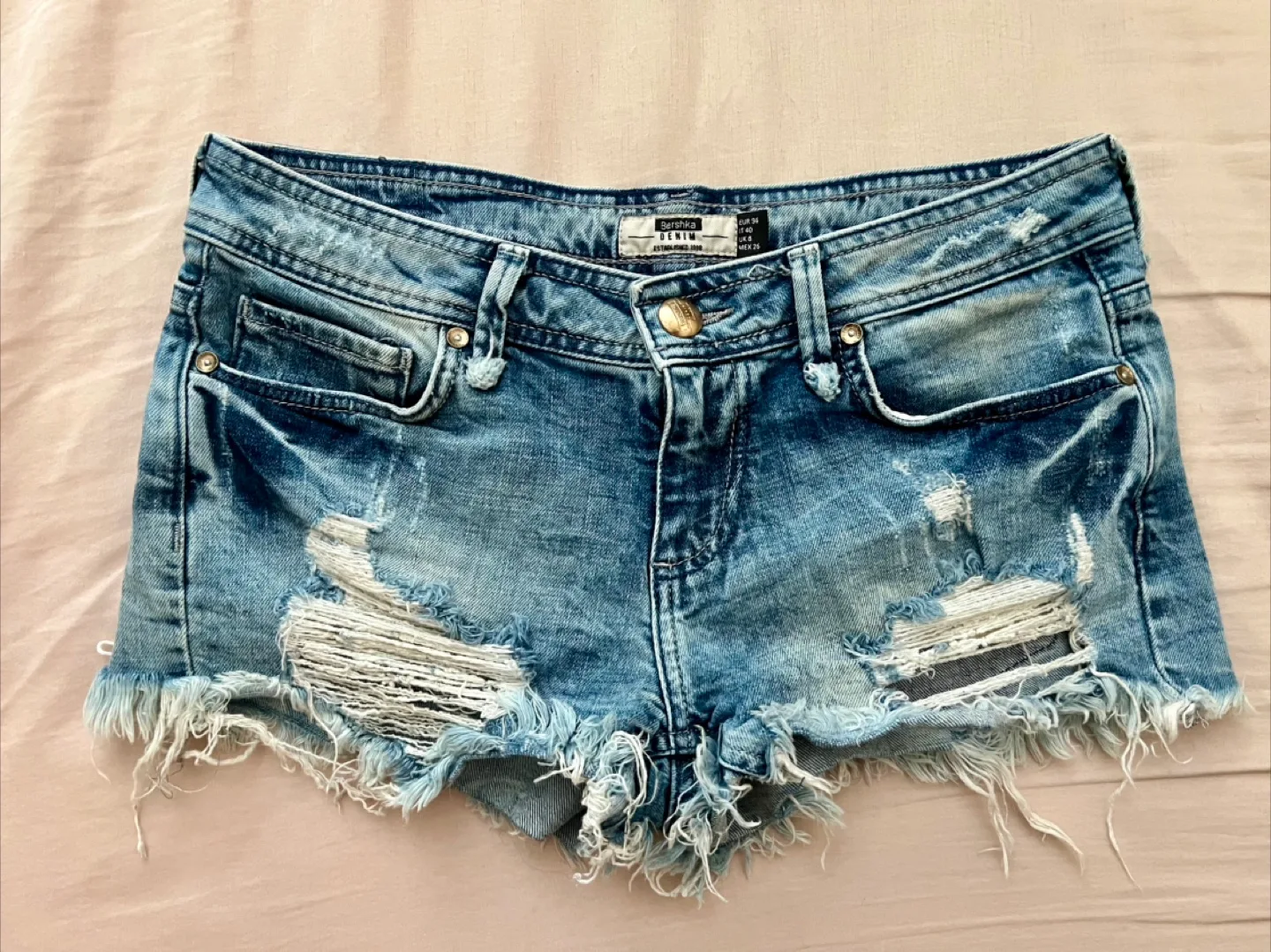 Bershka Denim Shorts - Size 8 thumbnail