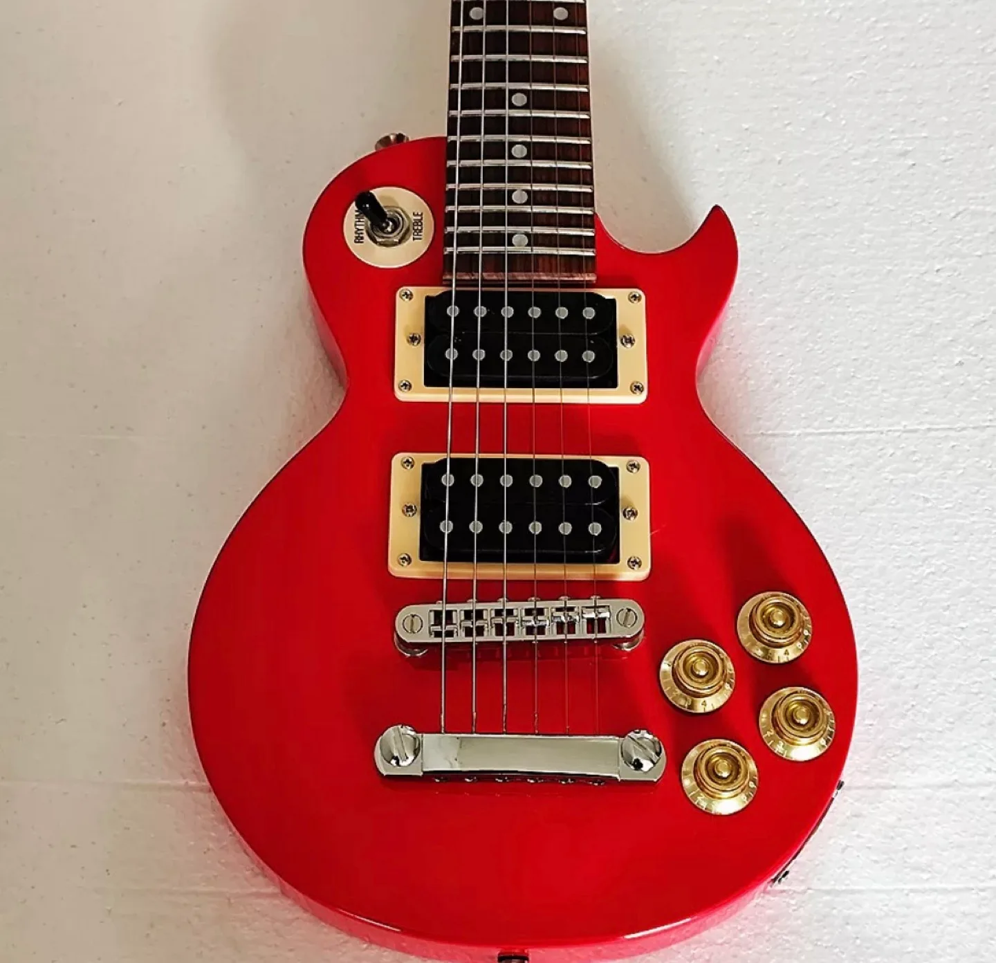 Beautiful customized Red Cherry electric guitar full 21 scale thumbnail