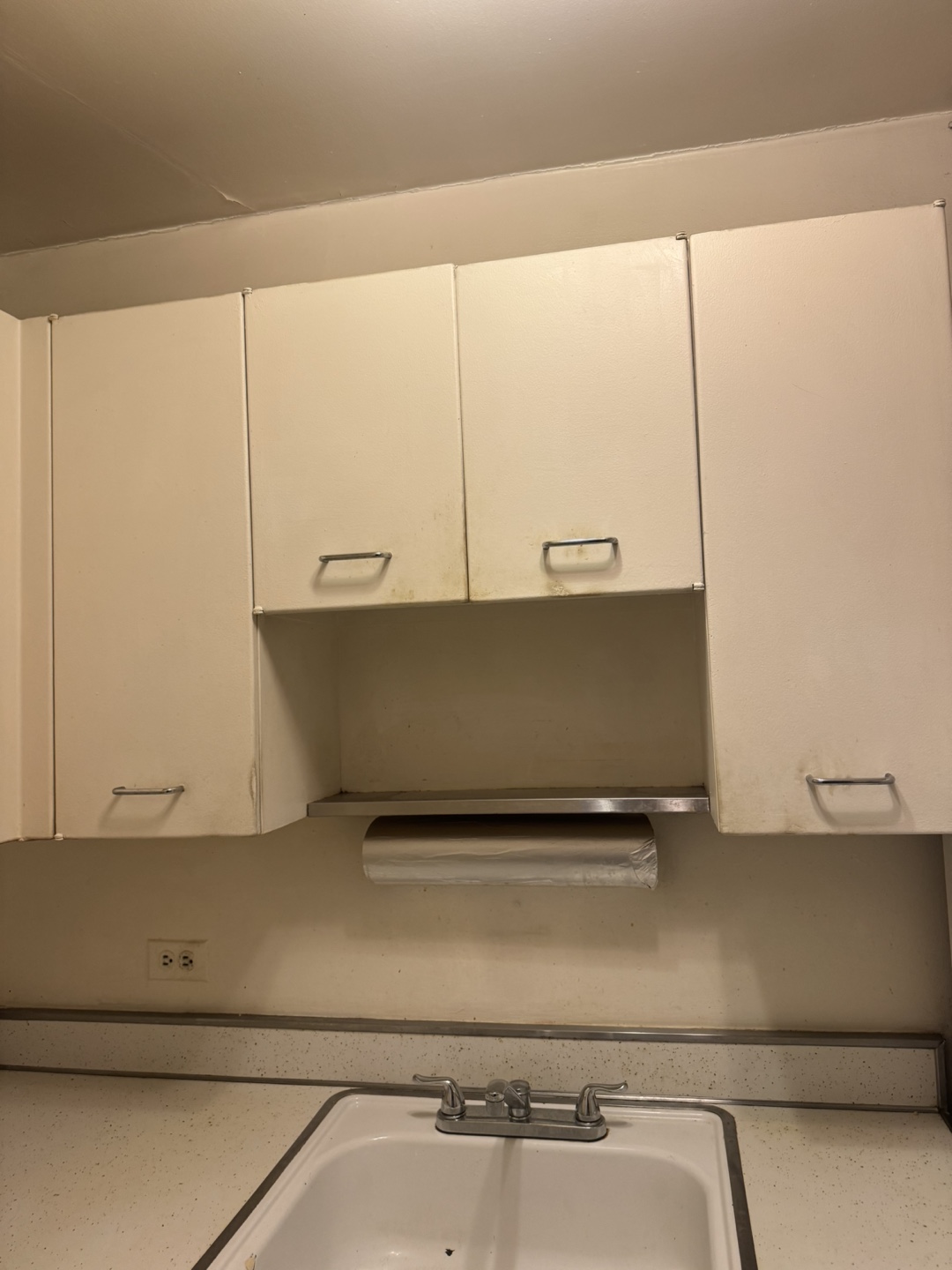 White kitchen metal Cabinets
