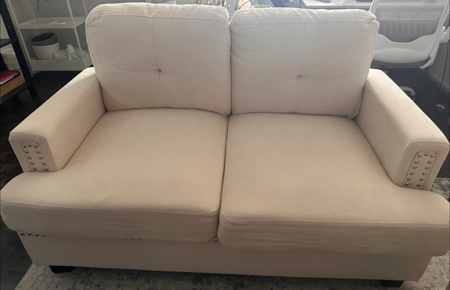 Beige Loveseat Sofa thumbnail