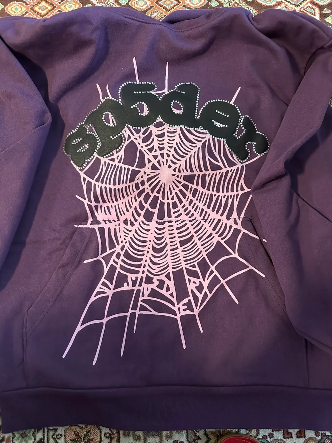 Sp5der Purple Hoodie Size S image indicator(3)