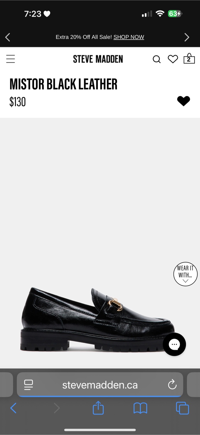 Steve Madden Mistor Black Leather Loafers