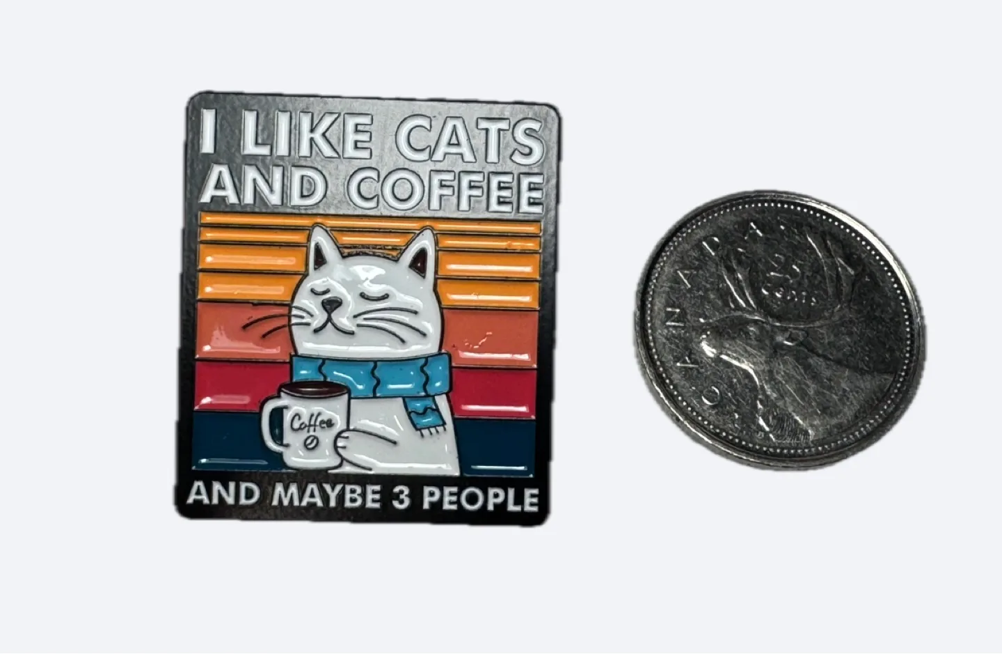 "I Like Cats and Coffee" Enamel Pin thumbnail
