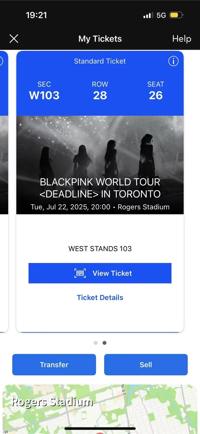 BLACKPINK World Tour Ticket - Rogers Stadium thumbnail