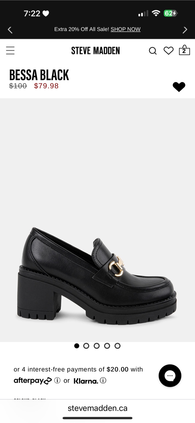 Steve Madden Bessa Black Loafer